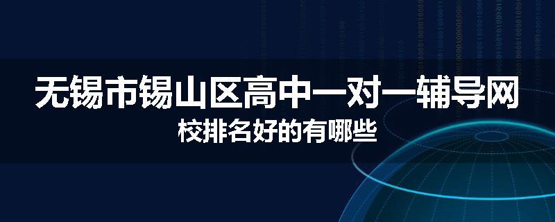 无锡市锡山区高中一对一辅导网校排名好的有哪些