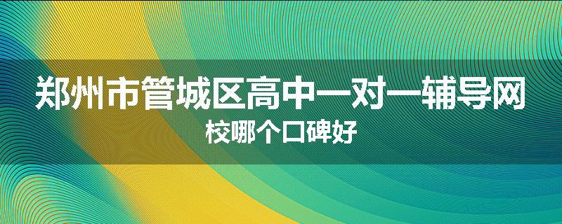 郑州市管城区高中一对一辅导网校哪个口碑好
