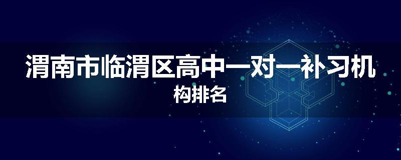 渭南市临渭区高中一对一补习机构排名