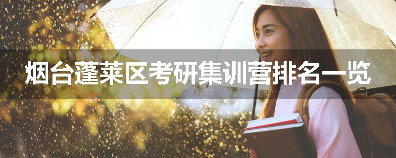 烟台蓬莱区考研集训营排名一览