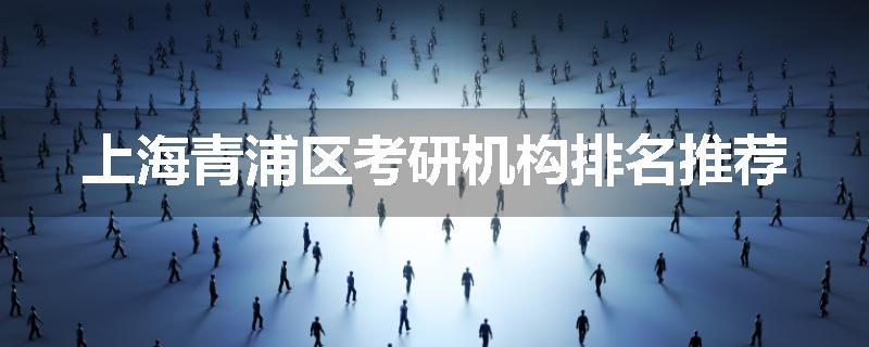 上海青浦区考研机构排名推荐