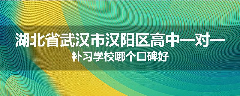 湖北省武汉市汉阳区高中一对一补习学校哪个口碑好