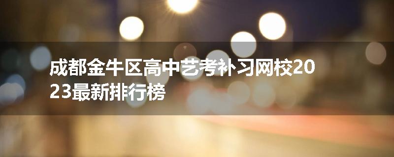 成都金牛区高中艺考补习网校2023最新排行榜