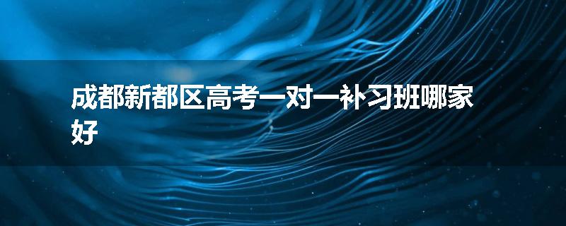 成都新都区高考一对一补习班哪家好