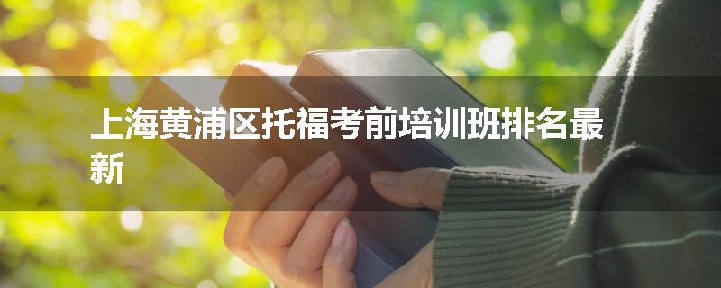 上海黄浦区托福考前培训班排名最新