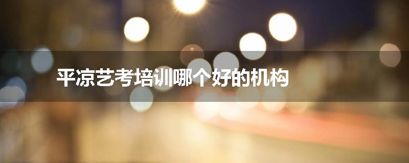 平凉艺考培训哪个好的机构