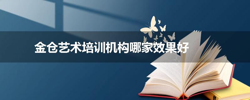 金仓艺术培训机构哪家效果好