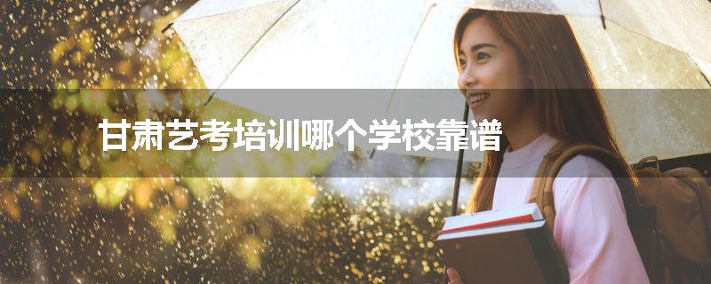 甘肃艺考培训哪个学校靠谱