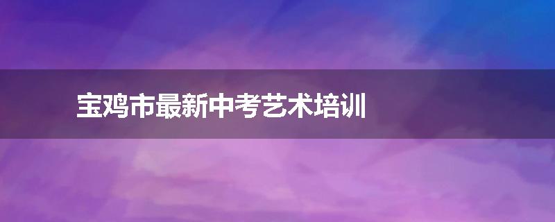 宝鸡市最新中考艺术培训