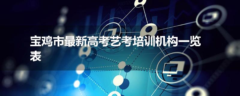 宝鸡市最新高考艺考培训机构一览表