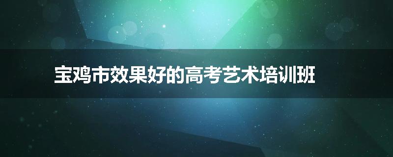 宝鸡市效果好的高考艺术培训班