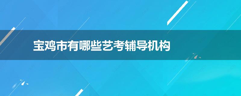 宝鸡市有哪些艺考辅导机构