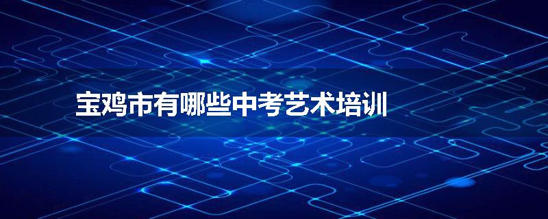 宝鸡市有哪些中考艺术培训