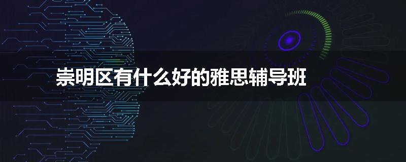 崇明区有什么好的雅思辅导班