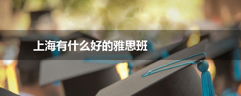 上海有什么好的雅思班