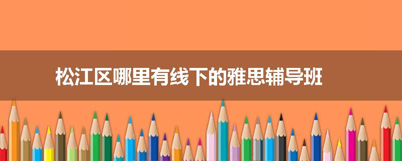 松江区哪里有线下的雅思辅导班