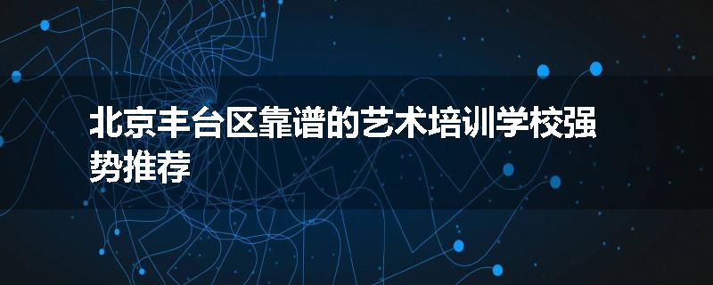 北京丰台区靠谱的艺术培训学校强势推荐