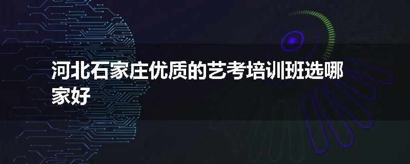 河北石家庄优质的艺考培训班选哪家好
