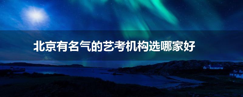 北京有名气的艺考机构选哪家好