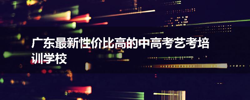 广东最新性价比高的中高考艺考培训学校