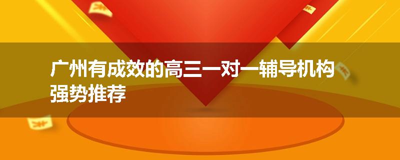 广州有成效的高三一对一辅导机构强势推荐