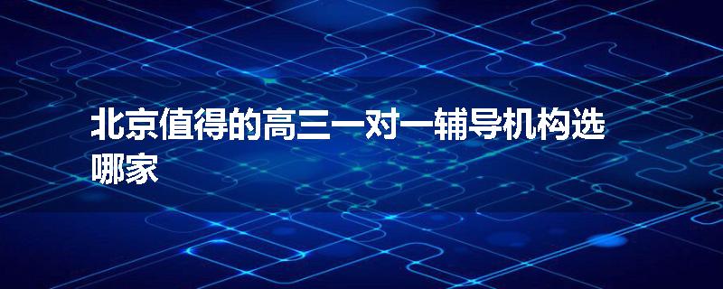 北京值得的高三一对一辅导机构选哪家