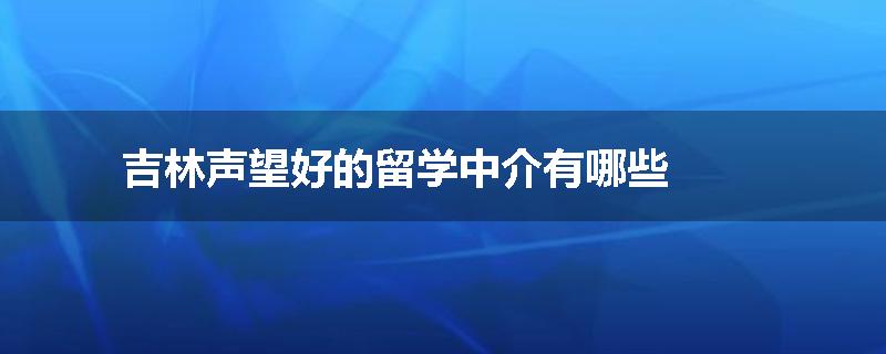 吉林声望好的留学中介有哪些
