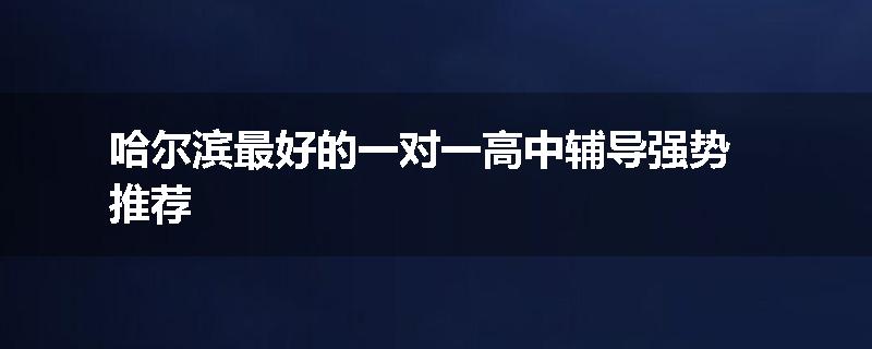 哈尔滨最好的一对一高中辅导强势推荐