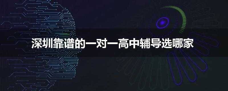 深圳靠谱的一对一高中辅导选哪家