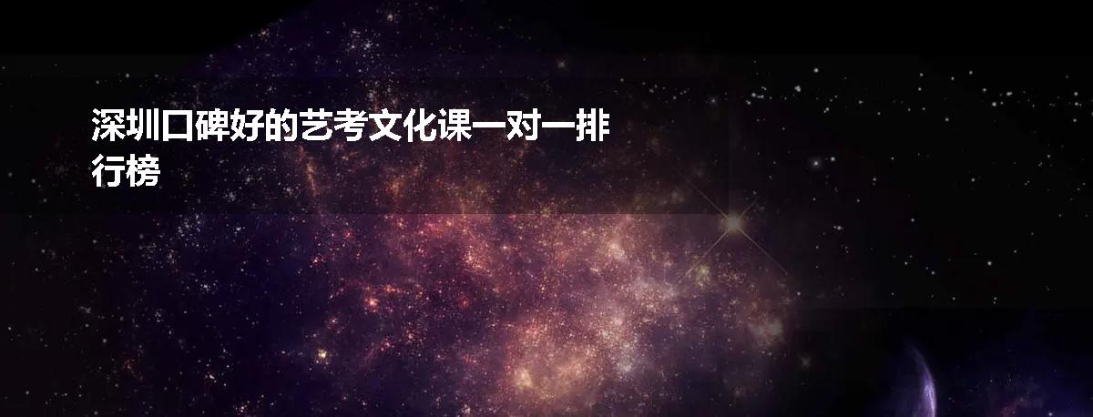 深圳口碑好的艺考文化课一对一排行榜