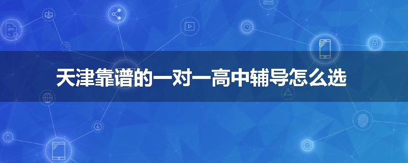 天津靠谱的一对一高中辅导怎么选