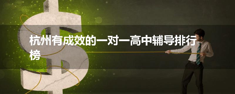 杭州有成效的一对一高中辅导排行榜