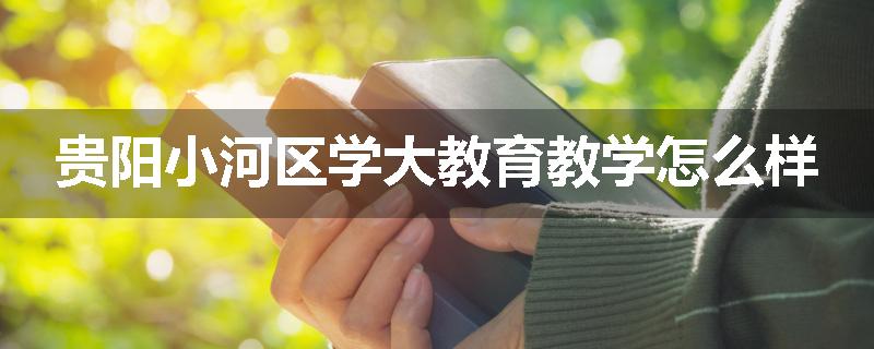 贵阳小河区学大教育教学怎么样
