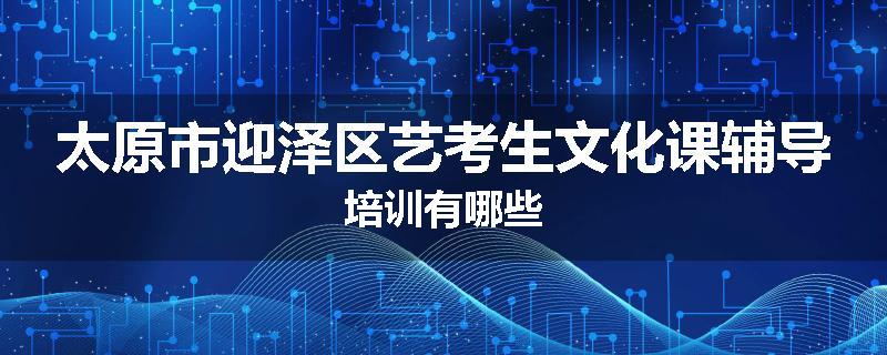 太原市迎泽区艺考生文化课辅导培训有哪些