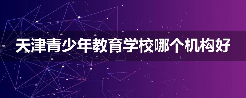 天津青少年教育学校哪个机构好