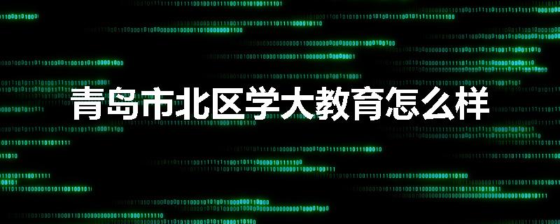 青岛市北区学大教育怎么样