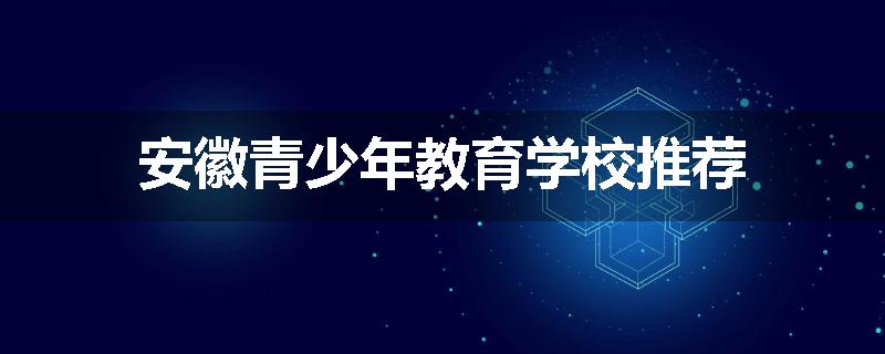 安徽青少年教育学校推荐