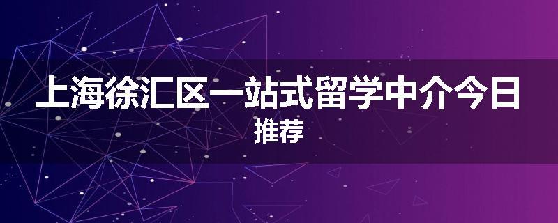上海徐汇区一站式留学中介今日推荐