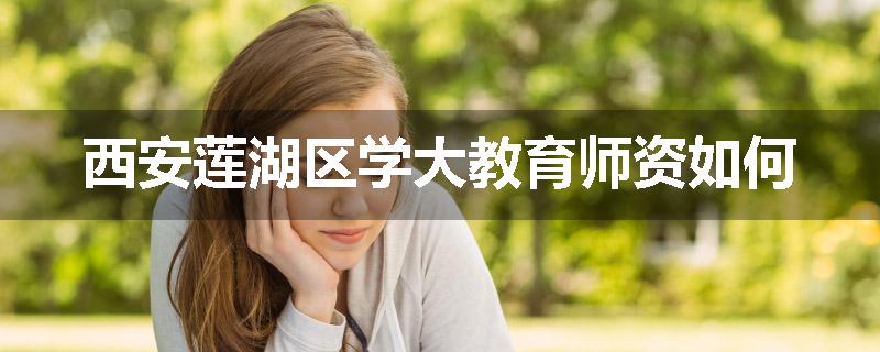 西安莲湖区学大教育师资如何