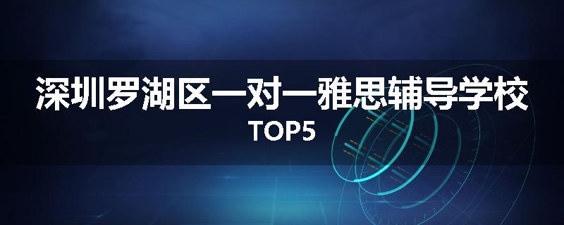 深圳罗湖区一对一雅思辅导学校TOP5