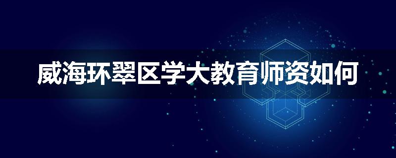 威海环翠区学大教育师资如何
