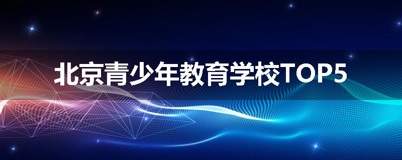 北京青少年教育学校TOP5