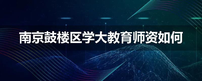 南京鼓楼区学大教育师资如何