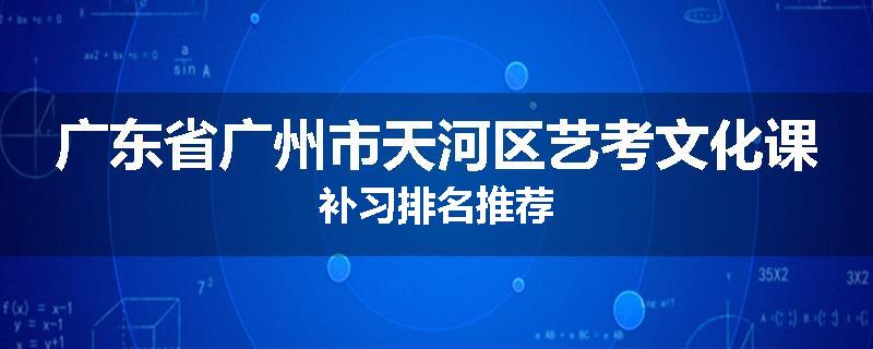 广东省广州市天河区艺考文化课补习排名推荐