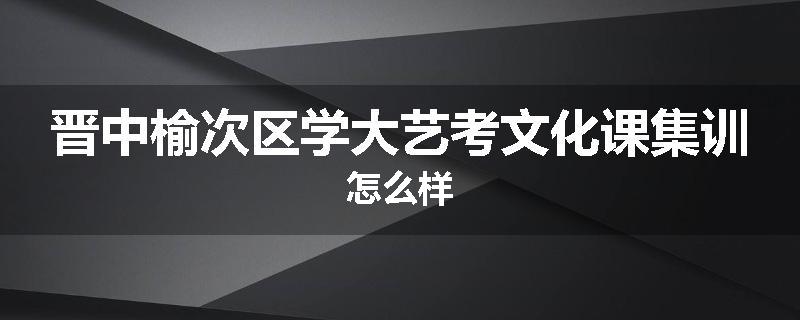 晋中榆次区学大艺考文化课集训怎么样