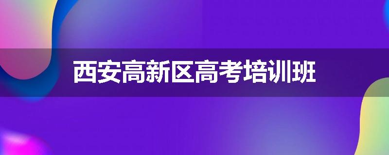 西安高新区高考培训班