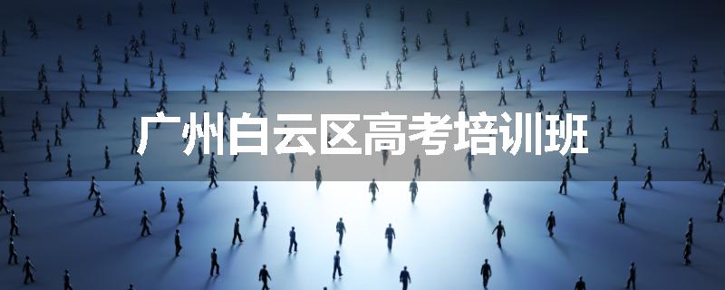 广州白云区高考培训班