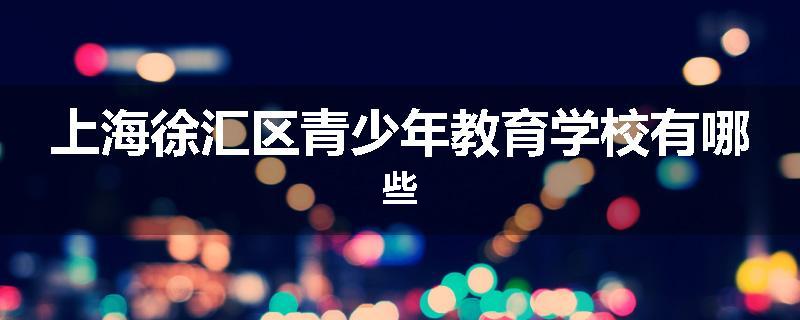 上海徐汇区青少年教育学校有哪些