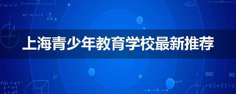 上海青少年教育学校最新推荐