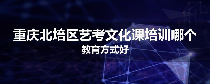 重庆北培区艺考文化课培训哪个教育方式好
